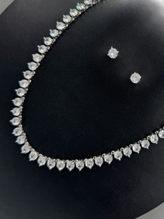 Load image into Gallery viewer, Trinity Tennis Necklace Set
