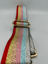 Load image into Gallery viewer, Bag Strap 82 - Sparkly Multicolour Stripe - Version 2
