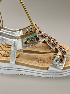 Load image into Gallery viewer, Santorini sandals - Silver
