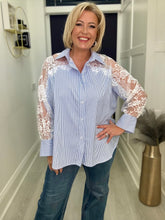 Load image into Gallery viewer, Marcy shirt - pinstripe
