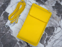 Load image into Gallery viewer, Phone Bag - Yellow - Silver Metalwork
