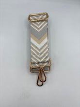 Load image into Gallery viewer, Bag Strap 113 - Grey &amp; Beige Pattern
