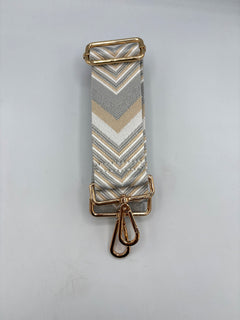 Load image into Gallery viewer, Bag Strap 113 - Grey &amp; Beige Pattern
