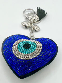 Load image into Gallery viewer, Evil Eye Keyring - Blue

