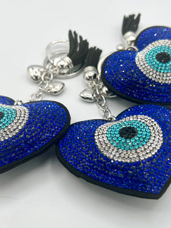Load image into Gallery viewer, Evil Eye Keyring - Blue
