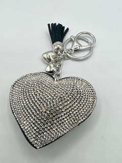 Load image into Gallery viewer, Diamanté Heart Keyring
