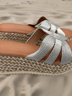 Load image into Gallery viewer, Shirley wedges - Silver
