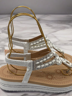 Load image into Gallery viewer, Lorraine Sandals - Silver
