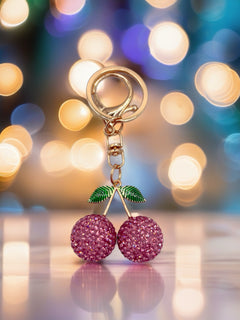 Load image into Gallery viewer, Bling Cherry Keyring
