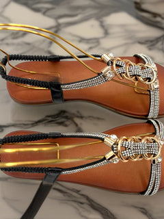 Load image into Gallery viewer, Mariah sandals - Black. LAST PAIR
