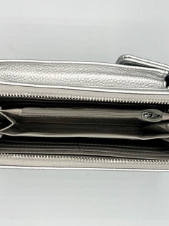 Load image into Gallery viewer, Phone Bag - Gold With Silver Metalwork
