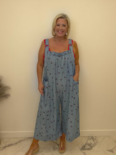 Load and play video in Gallery viewer, Cherries dungarees
