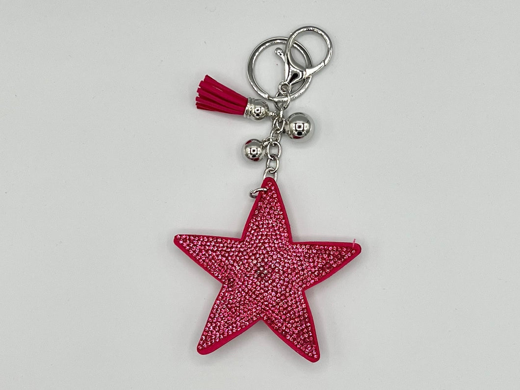 Diamanté Star Keyring - 10 colours