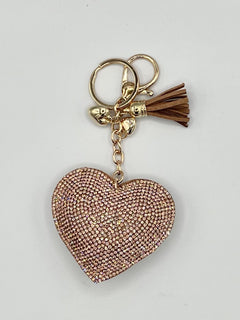 Load image into Gallery viewer, Diamanté Heart Keyring
