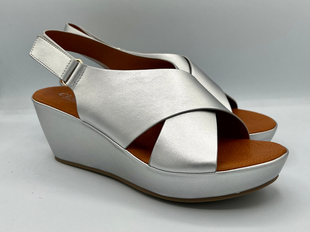 Clara wedges - silver