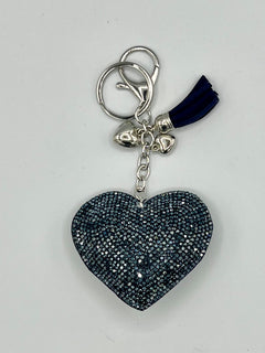 Load image into Gallery viewer, Diamanté Heart Keyring
