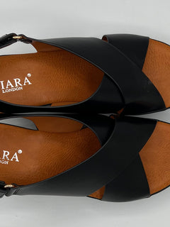 Load image into Gallery viewer, Clara wedges - black
