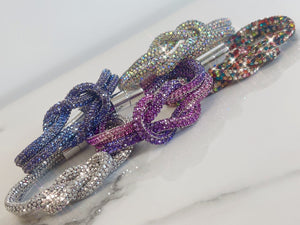 Crystal Magnetic Bracelet with Knot - 12 Colours