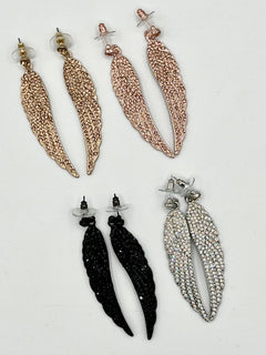 Load image into Gallery viewer, Crystal Angel Wing Earrings
