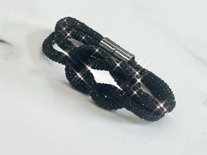 Crystal Magnetic Bracelet with Knot - 12 Colours