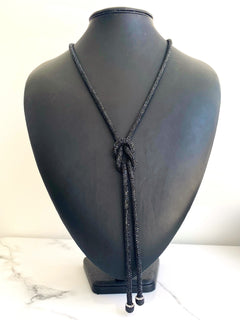 Load image into Gallery viewer, Crystal Necklace with Knot Detail
