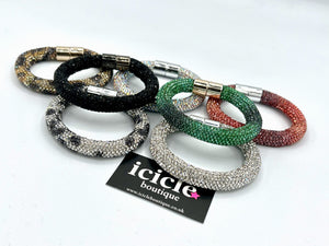 Crystal Magnetic Tube Bracelet - 7 Colours