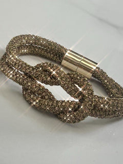 Load image into Gallery viewer, Crystal Magnetic Bracelet with Knot
