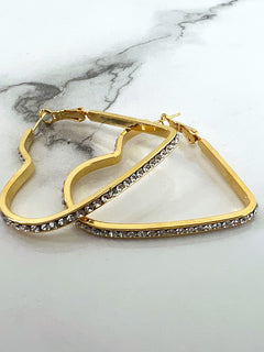 Load image into Gallery viewer, Helen heart earrings
