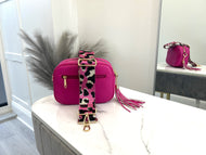 Bag Strap 66 - Fuchsia Leopard Print