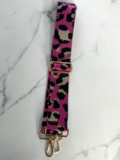 Load image into Gallery viewer, Bag Strap 66 - Fuchsia Leopard Print
