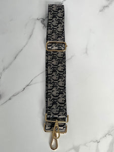 Bag Strap 43 - Beige & Black Print