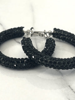 Load image into Gallery viewer, Tube Hoop Earrings 3.5cms
