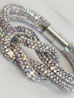 Load image into Gallery viewer, Crystal Magnetic Bracelet with Knot
