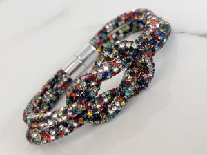 Crystal Magnetic Bracelet with Knot - 12 Colours