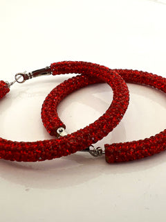 Load image into Gallery viewer, Tube Hoop Earrings 5.5cms
