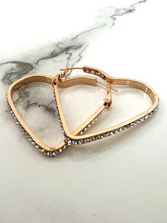 Load image into Gallery viewer, Helen heart earrings
