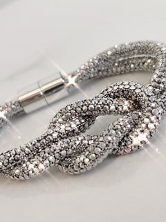 Load image into Gallery viewer, Crystal Magnetic Bracelet with Knot
