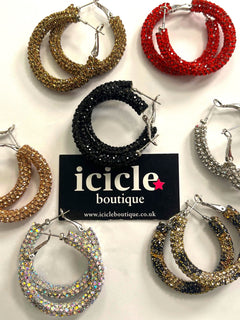Load image into Gallery viewer, Tube Hoop Earrings 3.5cms
