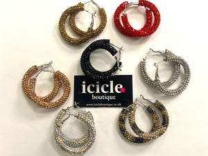 Tube Hoop Earrings 3.5cms - 10 Colours