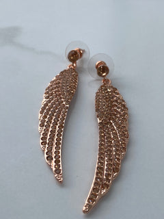 Load image into Gallery viewer, Crystal Angel Wing Earrings
