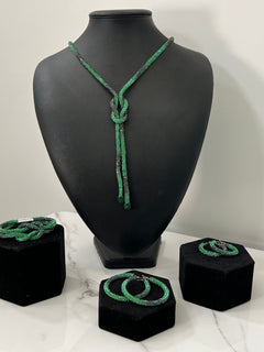 Load image into Gallery viewer, Crystal Necklace with Knot Detail
