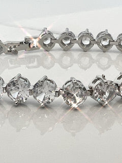 Load image into Gallery viewer, Trinity Tennis Bracelet - Silver
