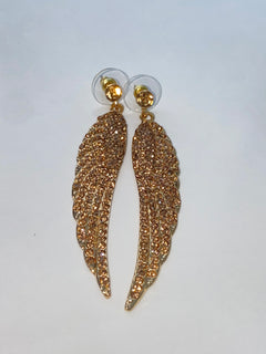 Load image into Gallery viewer, Crystal Angel Wing Earrings
