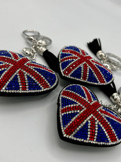 Load image into Gallery viewer, Union Jack Heart Keyring
