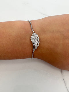 Load image into Gallery viewer, Angel Wing Slider Bracelet

