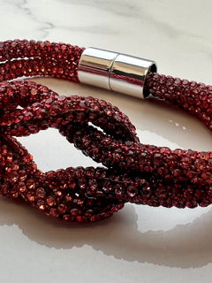 Load image into Gallery viewer, Crystal Magnetic Bracelet with Knot
